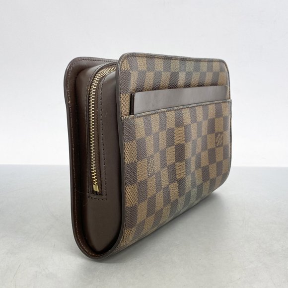 Louis Vuitton Clutch Bag Damier Saint N51993 Ebene Men's - Picture 2 of 12